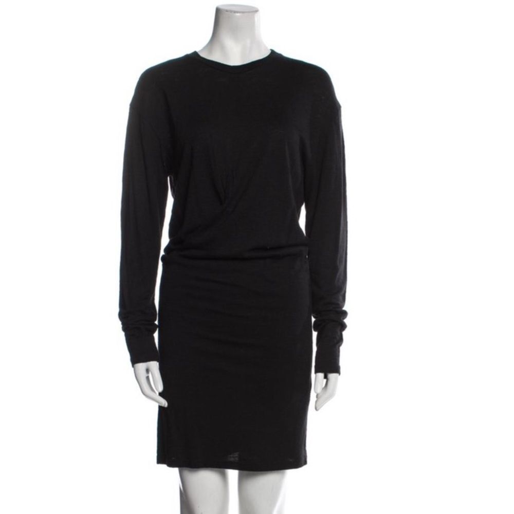 Isabel Marant Etoile Jersey Long Sleeve Dress black 38 / 8 virgin wool